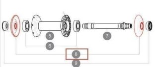 MAVIC HUB CAP & ADJUSTING NUT CXR 80 (32985701)