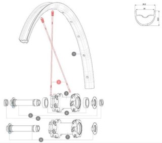 MAVIC KIT 1 FT/RR XA PRO 29' BUTTED ALU SPOK 293MM (V2385601)