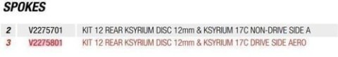 MAVIC KIT 12 DS KSYRIUM DISC 12/KSY 17C SPK 274MM (V2275801)