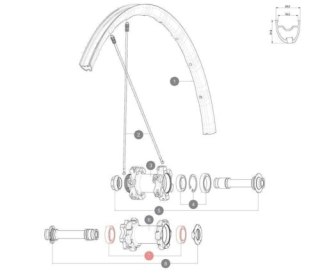 MAVIC KIT 2 ID360 BEARINGS 17X28X7 + WAVED WASHER 110N + STAINLESS CLIP (V2560401)