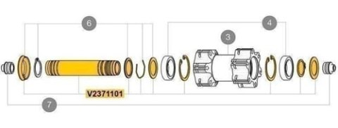 MAVIC KIT FRONT QRM AXLE 100MM/BOOST 110MM (V2371101)