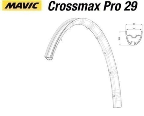 MAVIC KIT FRONT RIM CROSSMAX PRO 29' 22MM TSS (V2316210)