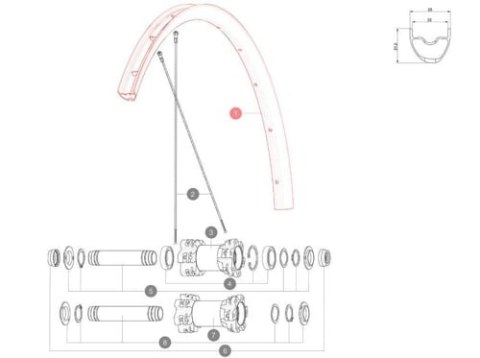 MAVIC KIT FRONT/REAR RIM CROSSMAX 29' 22TSS (V2317915)