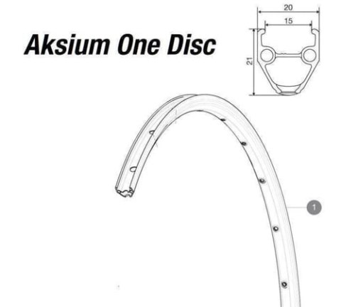 MAVIC KIT FRT/REAR RIM AKSIUM ONE DISC/AKSIUM DISC (V2290815)