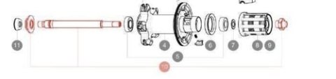 MAVIC KIT REAR AXLE KSYRIUM SLE/SLS/ELITE/PRO EXALITH/ALLROAD ELITE (V2250501)