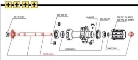 MAVIC KIT REAR AXLE R-SYS SLR (V2250101)