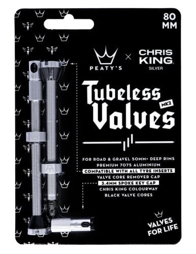 PEATY'S X CHRIS KING WENTYLE (MK2) SILVER TUBELESS - 80MM (PTV2-80-SIL-12)