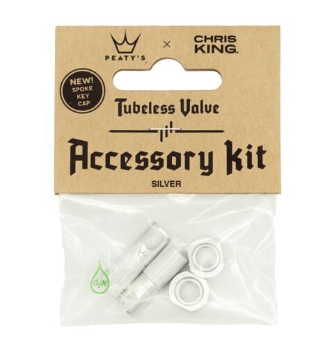 PEATY'S X CHRIS KING WENTYLE (MK2) SILVER TUBELESS ACCESSORY KIT (PTV2-ACCS-SIL-12)