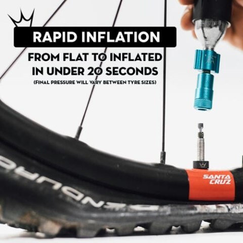 PEATY'S HOLESHOT POMPKA I NABOJE CO2 - ROAD & GRAVEL (16G) - TURQUOISE (PPR-HTI-RAG-TRQ-12)