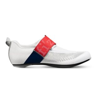 FIZIK BUTY TRANSIRO HYDRA AEROWEAVE CARBON WHITE / RED - BLUE (TRR2PAR1K20RB)