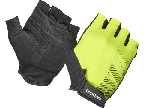 GripGrab Ride RC Lite Padded Short Finger Summer Gloves L, yellow hi-vis