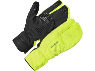 GripGrab Ride Windproof Deep Winter Lobster Gloves L, yellow hi-vis