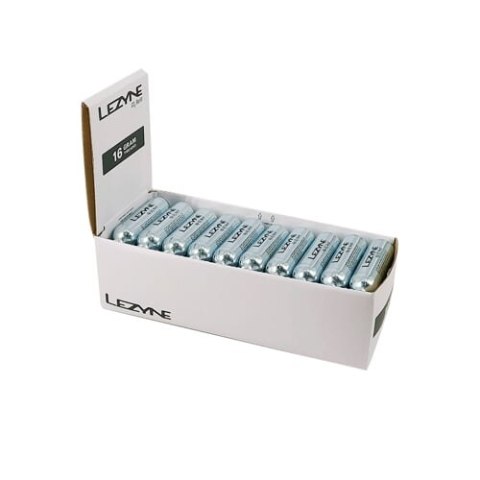 LEZYNE 16G CO2 COUNTERTOP BOX SILVER (1-C2-CRTDG-V116)