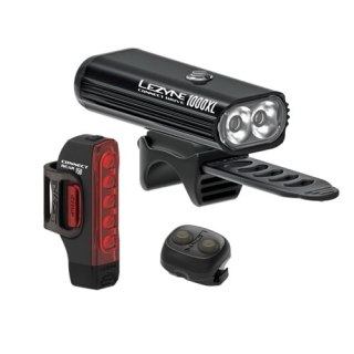 LEZYNE ZESTAW LAMPEK CONNECT DRIVE PRO 1000XL / STRIP CONNECT PAIR BLACK (1-LED-26P-V204)