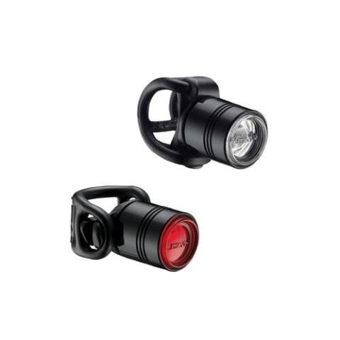 LEZYNE ZESTAW LAMPEK FEMTO DRIVE PAIR BLACK GLOSS (1-LED-1P-V104)