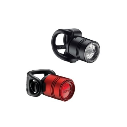 LEZYNE ZESTAW LAMPEK FEMTO DRIVE PAIR BLACK / RED (1-LED-1P-V100)