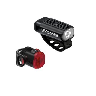 LEZYNE ZESTAW LAMPEK HECTO DRIVE 500XL / FEMTO USB PAIR BLACK / BLACK (1-LED-9P-V1104)