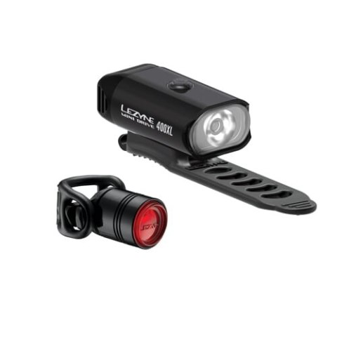 LEZYNE ZESTAW LAMPEK MINI DRIVE 400XL / FEMTO DRIVE PAIR BLACK GLOSS (1-LED-24P-V204)