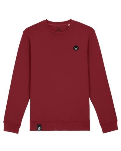 PEATY'S PUBWEAR BLUZA CREW EMBROIDERED - CROWN / BURGUNDY (PPW-CRW-CWN-BRG)