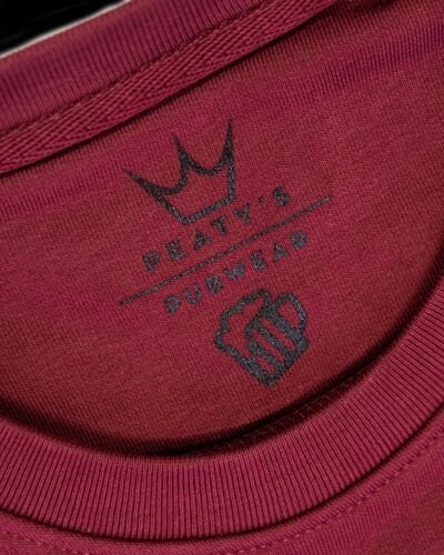 PEATY'S PUBWEAR BLUZA CREW EMBROIDERED - CROWN / BURGUNDY (PPW-CRW-CWN-BRG)