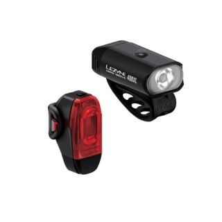 LEZYNE ZESTAW LAMPEK MINI DRIVE 400XL / KTV DRIVE+ PAIR BLACK / BLACK (1-LED-24P-V604)