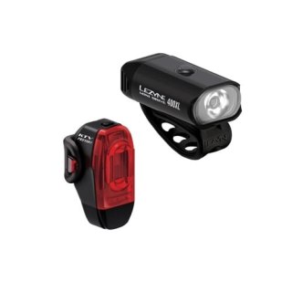 LEZYNE ZESTAW LAMPEK MINI DRIVE 400XL / KTV DRIVE PRO+ PAIR BLACK / BLACK (1-LED-24P-V704)