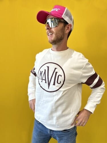 MAVIC BLUZA HERITAGE LOGO OFF-WHITE AUBERGINE (T000234)