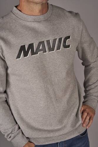 MAVIC BLUZA Z KAPTUREM CORPORATE LOGO LIGHT GREY BLACK (T000220)