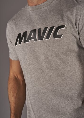 MAVIC KOSZULKA Z KRÓTKIM RĘKAWEM CORPORATE LOGO LIGHT GREY BLACK (T000219)