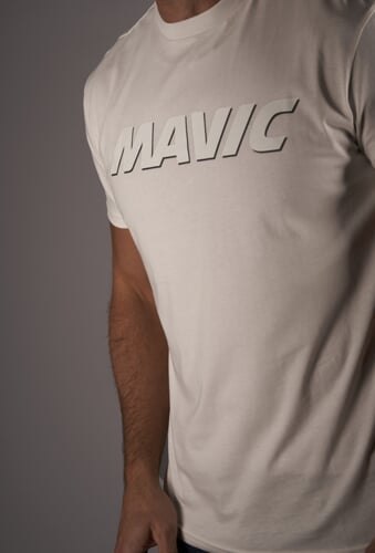 MAVIC KOSZULKA Z KRÓTKIM RĘKAWEM CORPORATE LOGO OFF-WHITE (T000213)