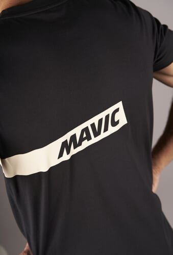 MAVIC KOSZULKA Z KRÓTKIM RĘKAWEM CORPORATE STRIPE BLACK CORDE (T000215)