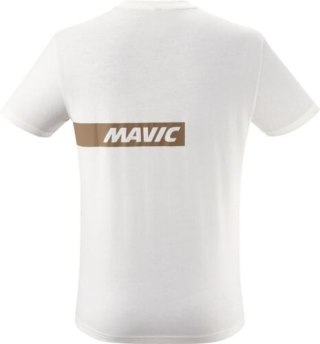 MAVIC KOSZULKA Z KRÓTKIM RĘKAWEM CORPORATE STRIPE OFF-WHITE BRONZE (T000218)