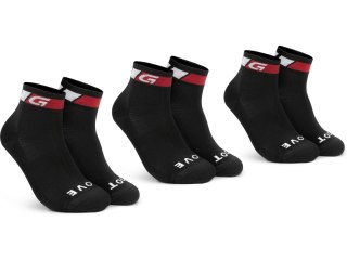 GripGrab Classic Low Cut Summer Socks 3-Pack L, czarny