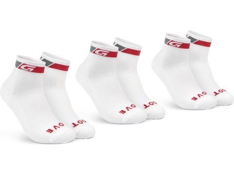 GripGrab Classic Low Cut Summer Socks 3-Pack L, white