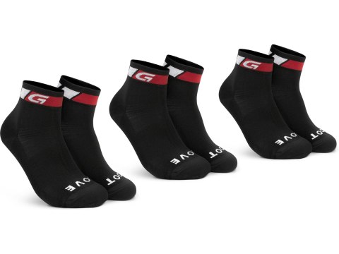 GripGrab Classic Low Cut Summer Socks 3-Pack S, czarny