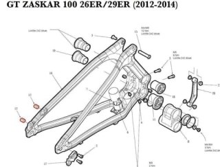 MATICE TŘMENE POST MOUNT BRZDY ZASKAR 100 29 (ATIOT4967)