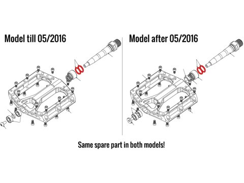 REVERSE Pedal outer seal Czarny ONE Pedal