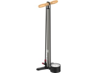 Lezyne Floor Pump Steel Floor Drive, 220psi, 3.5 Gauge flat grey