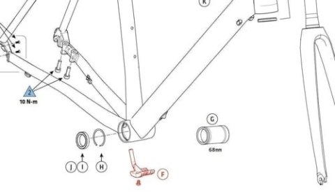 CANNONDALE KIT CAAD OPTIMO/10 BB CABLE GUIDE (CK3377U00OS)