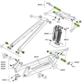 CANNONDALE LINK HARDWARE KIT FOR TRIGGER 26 (KP239/BLK)