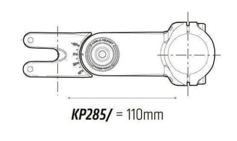 CANNONDALE STEM MTB C3 1 1/8", ADJUSTABLE, 110MM/25,4MM (KP285/BLK)