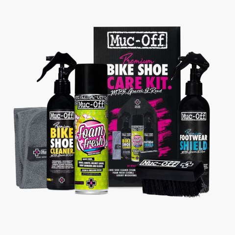 MUC-OFF ZESTAW PREMIUM DO MYCIA BUTÓW ROWEROWYCH Premium Shoe Care Kit