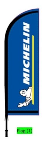 MICHELIN VLAJKA BLUE/LOGO