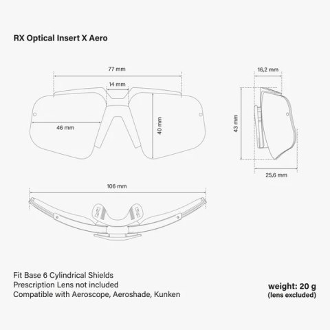 Szkła SCICON RX OPTICAL INSERT X AERO