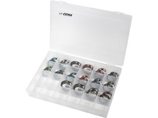 CEMA Headset Bearing Box shop quality. 32 pcs assorted black, Workshop quality box contain