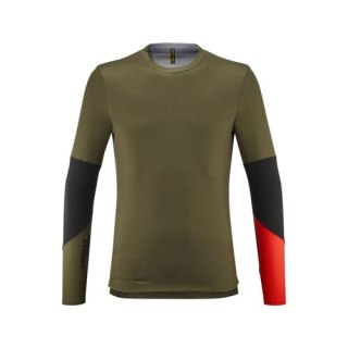 MAVIC KOSZULKA MĘSKA Z DŁUGIM RĘKAWEM DEEMAX ENDURO PRO OLIVE/SPICY ORANGE (T000478)