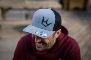 PEATY'S PUBWEAR KŠILTOVKA TRUCKER CAP CROWN GREY / BLACK (PPW-CAP-CWN-GRY)