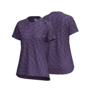 TLD KOSZULKA DAMSKA Z KRÓTKIM RĘKAWEM LILIUM TWISTED CHECKERS DEEP PURPLE (35751601)