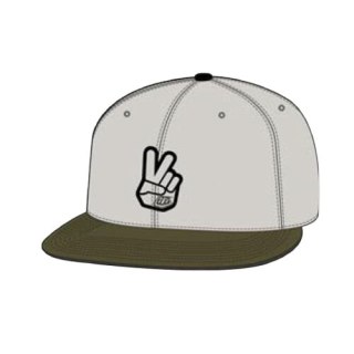 TLD CZAPKA Z DASZKIEM FLAT BILL SNAPBACK PEACE VINTAGE WHITE / OLIVE (78869600)