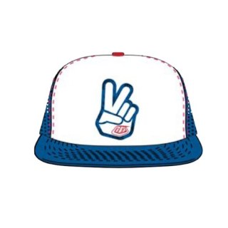 TLD CZAPKA Z DASZKIEM TRUCKER SNAPBACK PEACE OUT WHITE / BLUE (78757303)